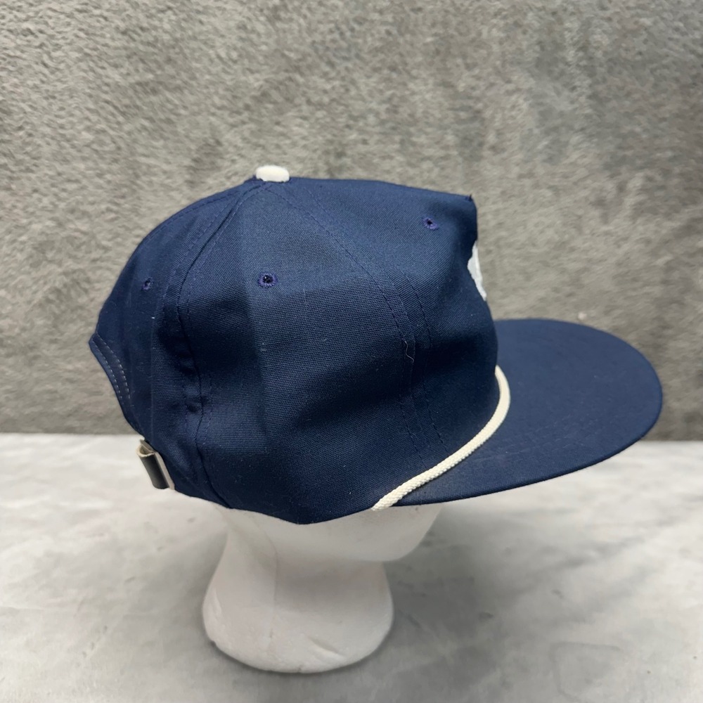 Navy Blue Halekulani Orchid Rope Hat Cali Fame Los Angeles Made in USA Men - Picture 4 of 10